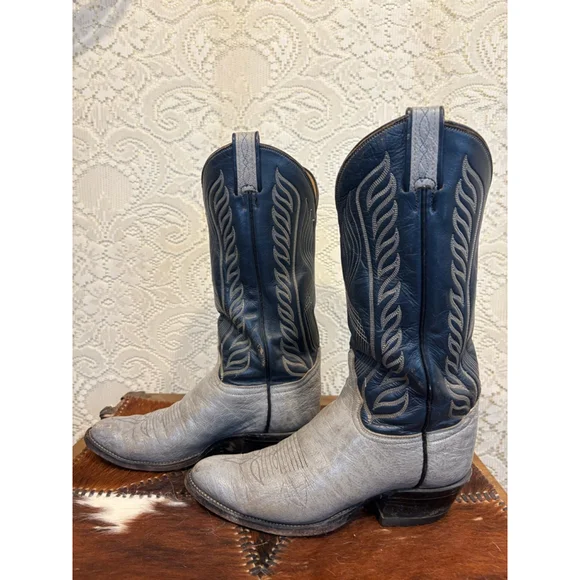 Vintage Black Label Tony Lama Cowboy Boots size 7 B women’s size 8 1/2 - Picture 4 of 10